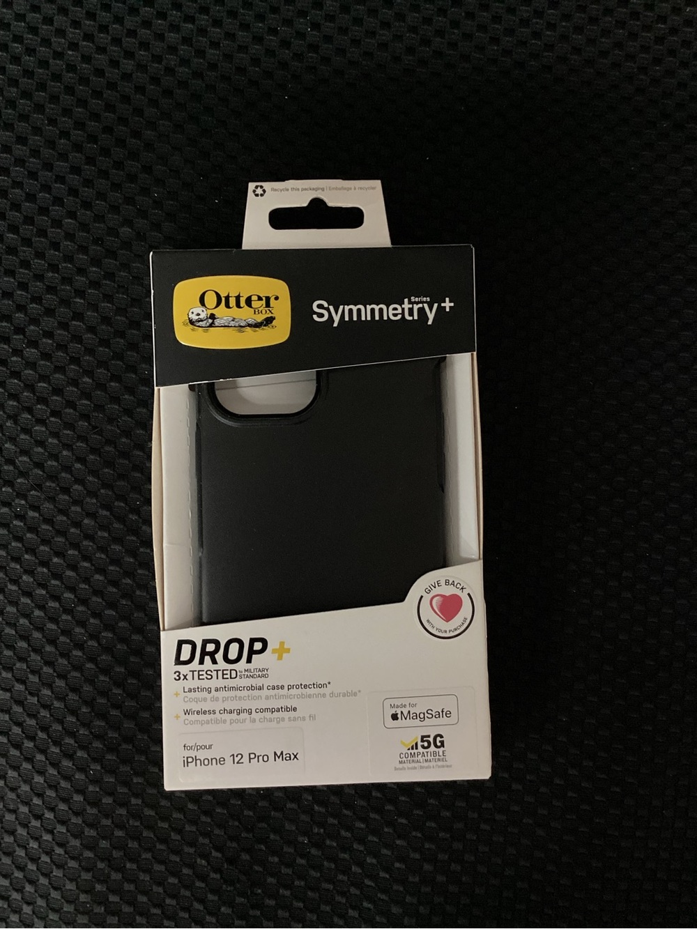 OtterBox Symmetry Series+ Black Phone Case for iPhone 12 Pro Max